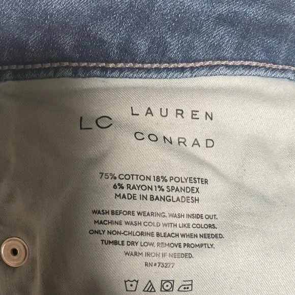 LC Lauren Conrad women’s blue denim jeans size 2 - Picture 8 of 9